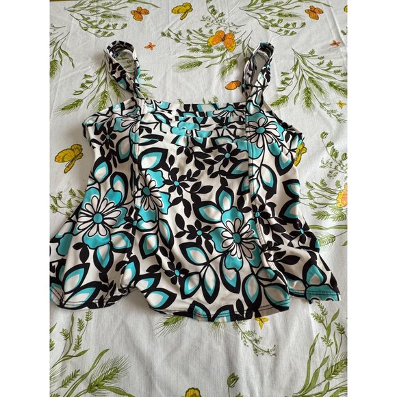 Jamaica Bay Womens Floral Tankini Top 18W T  Multi-Color - Picture 1 of 7